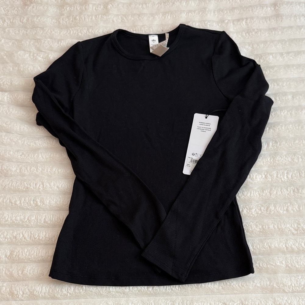 Alo Yoga ribbed modal long sleeve top